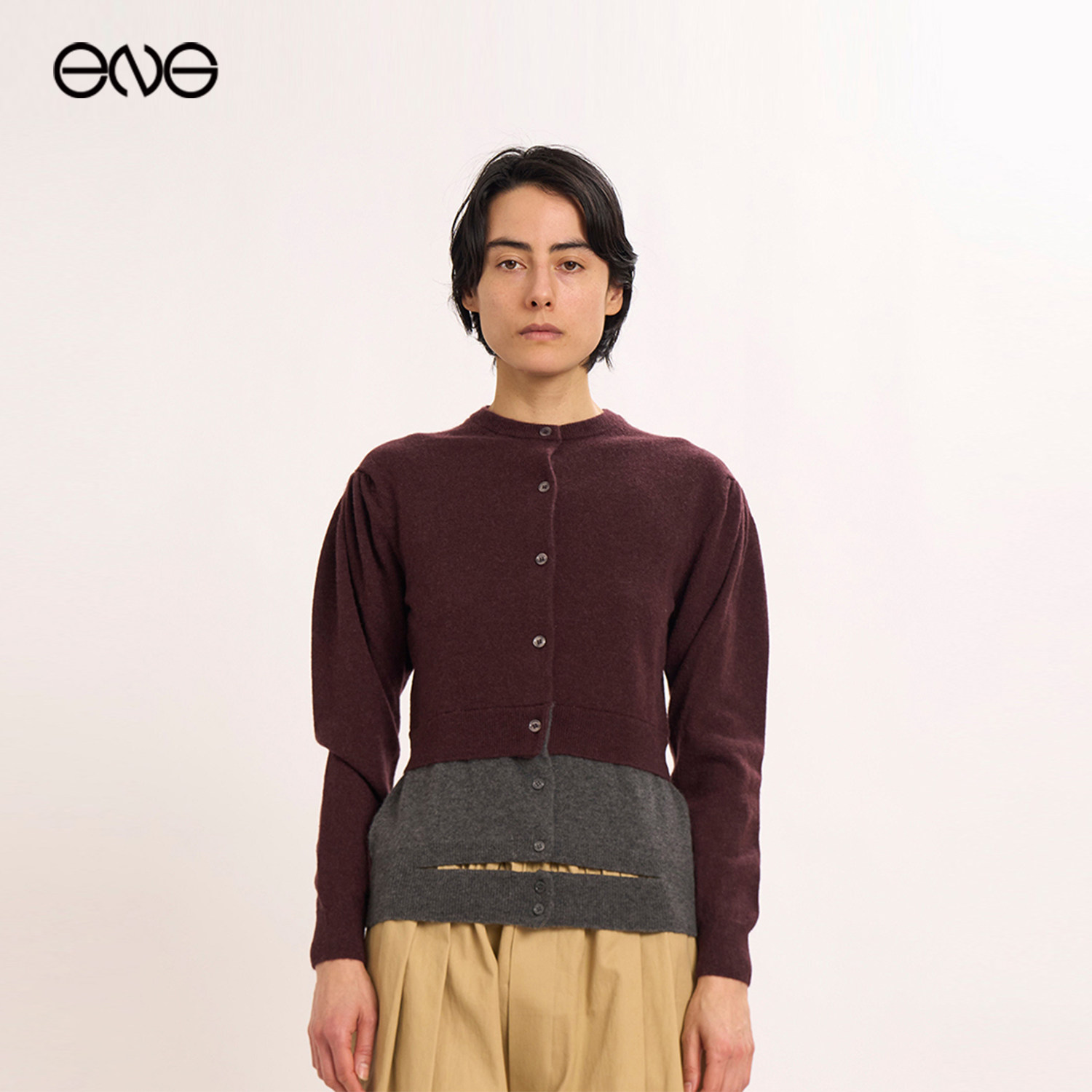 【ENG】MERYLL ROGGE泡泡袖圆领针织开衫长袖上衣女装新品26春