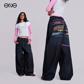 宋雨琦明星同款 JADED LONDON宽松阔腿牛仔裤 男女街头新品 25冬