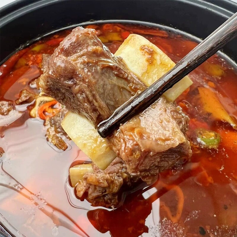 牛排骨火锅1300g新鲜牛骨半成品预制菜加热即食懒人火锅老家味道