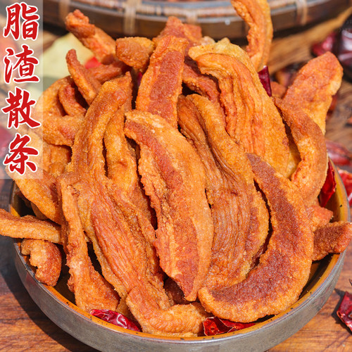 脂渣散条金黄酥脆肉香浓郁解馋爽