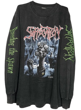 茂密有声工作室Vintage Suffocation短袖T恤盐系小众简约高中生