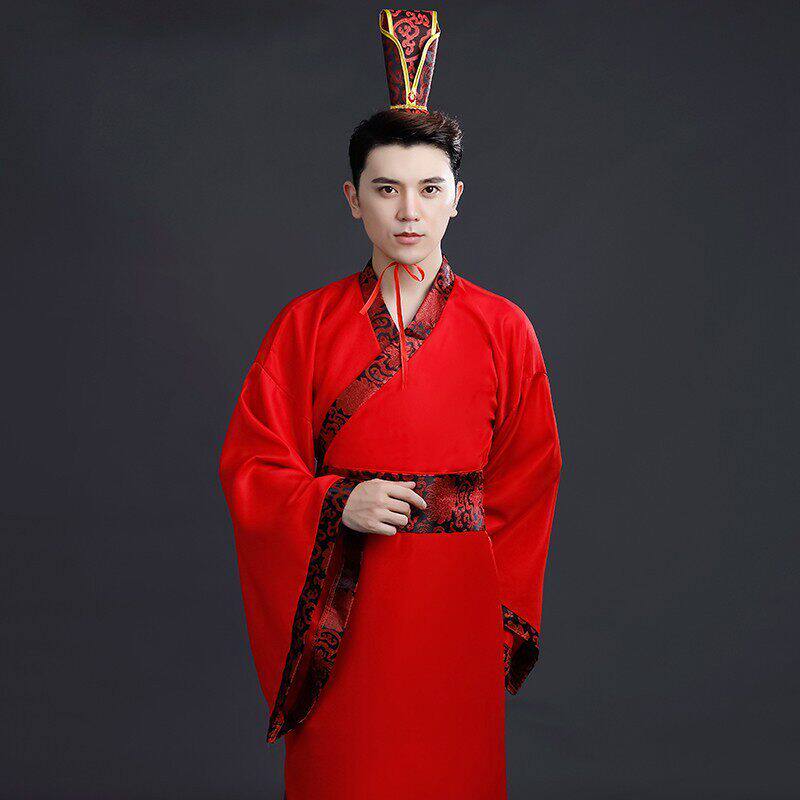 古装 男汉服 唐装秦朝春秋战国三国臣子官服汉朝大臣古代演出服装