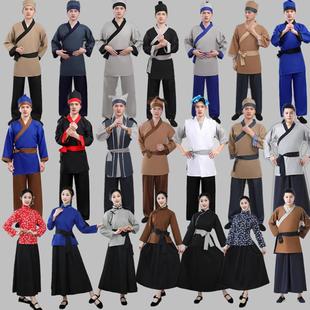 新款古装老百姓汉服男女小二农夫家丁佣人村姑服茶馆酒店家工作服