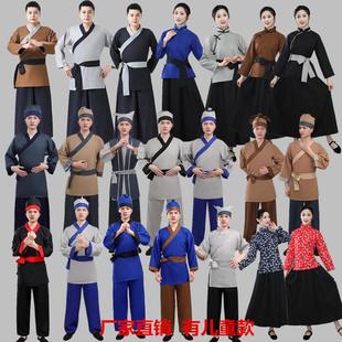 古装汉服古代男女老百姓店小二仆人丫鬟老太太奶奶老爷爷表演服装