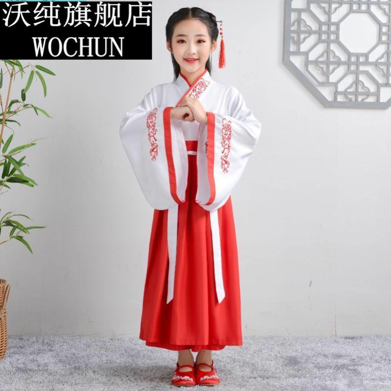 六一儿童三字经演出服古装仙书童小学生弟子规女童诗歌朗诵