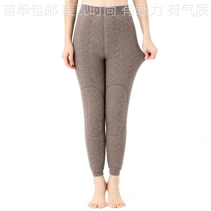 保0装驼绒棉裤女8520绒羊绒裤女士加加厚奶奶装羊毛打底冬暖裤冬
