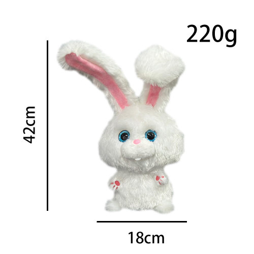 新品White Rabbit Plush snowball 机密兔老大兔子毛绒玩偶公仔