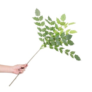 跨境仿真绿植阔叶十大功劳假树枝酒店橱窗造景装饰室内外插花摆件