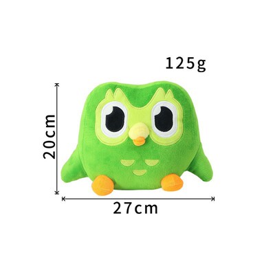 跨境新品duo plushie of Duo the owl绿色猫头鹰毛绒公仔礼物