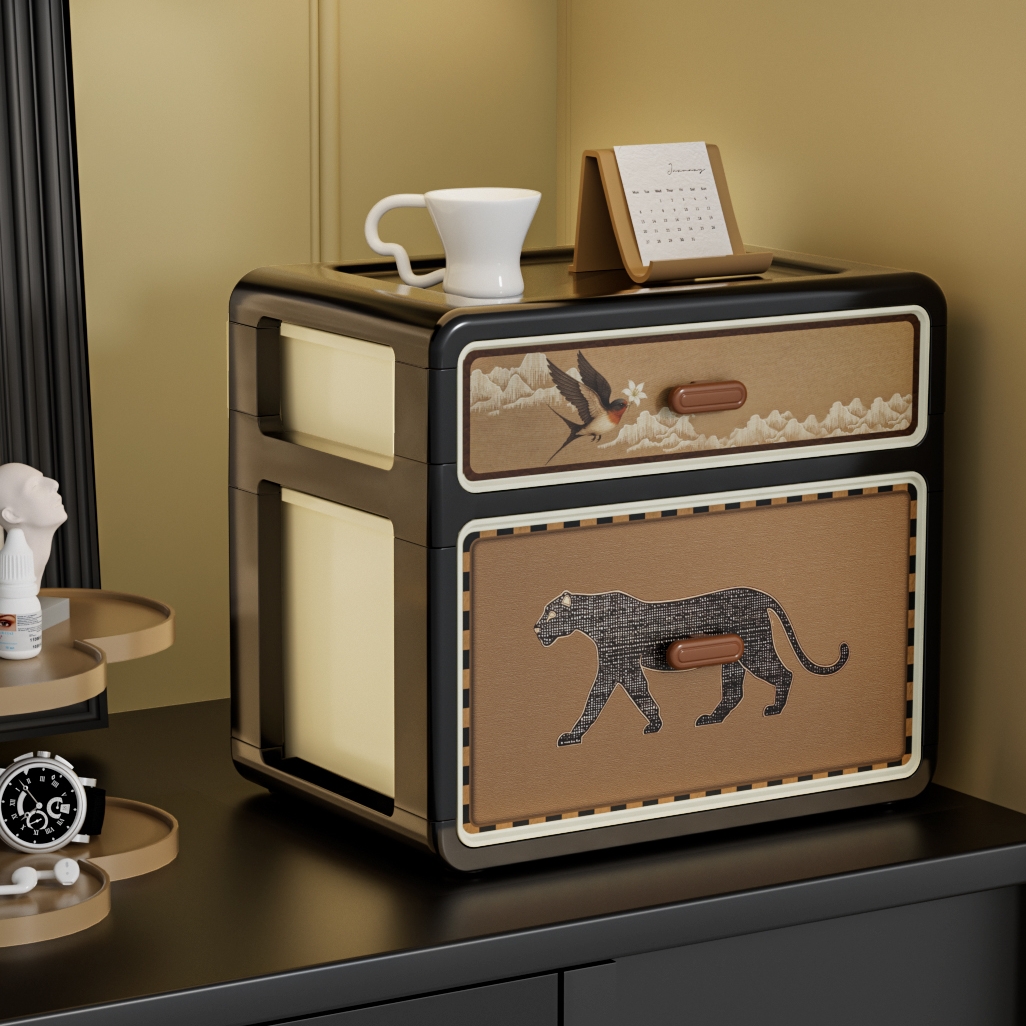 桌面收纳盒办公室客厅杯子茶杯马克杯防尘整理柜化妆品架子置物盒