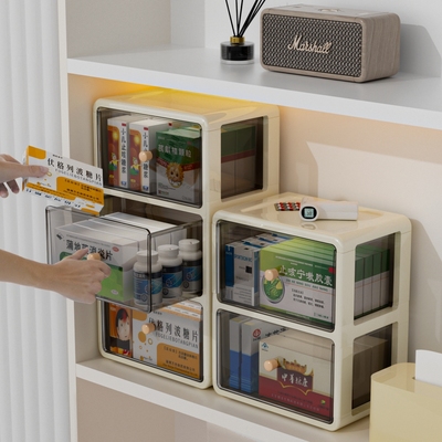 医药箱家庭装多层可透视药品常用药收纳箱便携式分类家用医护药箱