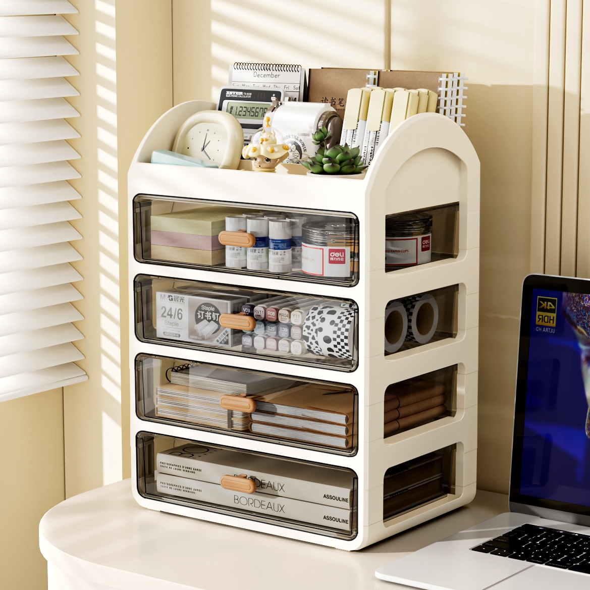 抽屉式桌面收纳盒办公室置物架