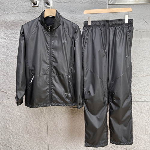 立领休闲夹克外套+裤子运动套装