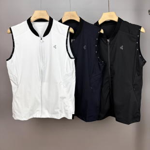 男女户外冰感棒球领坎肩运动速干马甲背心 夏季 高尔夫系 出口韩国