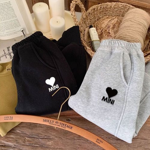 男童裤子2025秋冬新款时尚洋气运动裤女童宽松外穿一体绒儿童卫裤