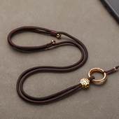 南露黄铜手机挂绳挂脖男女手腕款 钥匙吊坠挂件饰品手机链防丢