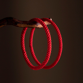 无扣手腕红手绳手工编织无接头手链女本命年男马年情侣简约手串