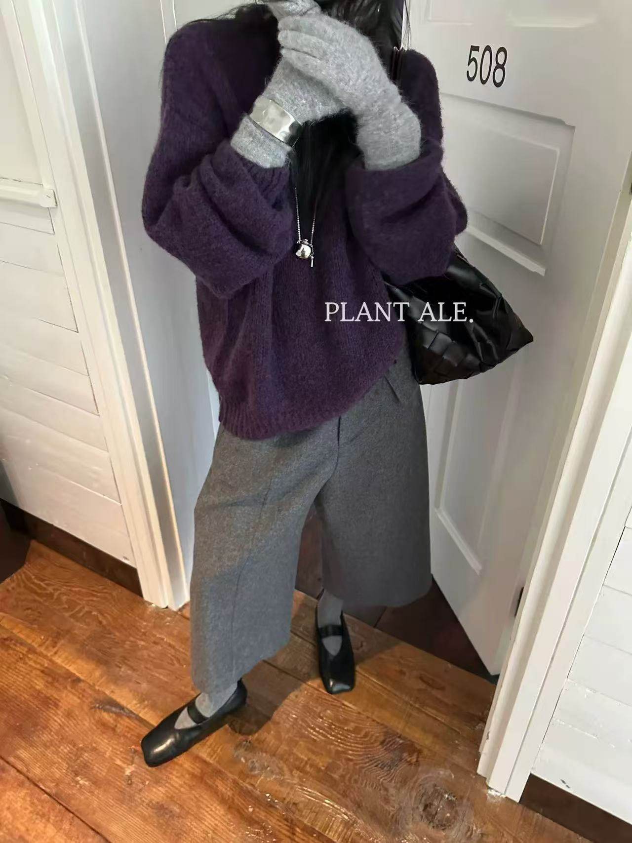 High-Waisted Woolen Wide-Leg Pants: Korean Style R6114 - Buy from Taobao, China | Shopme Agent