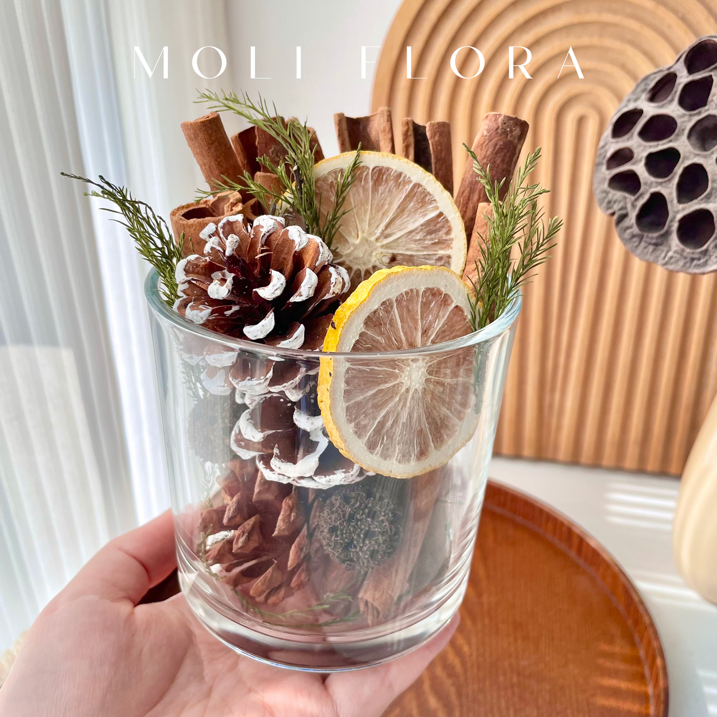 天然肉桂植物干花干果家居摆件