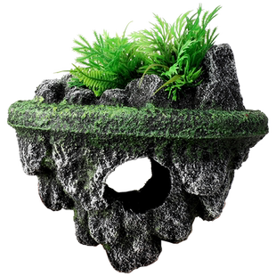 鱼缸造景悬浮石漂浮摆件仿真装饰浮石生态布景假山造景石躲避洞屋