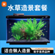 适配小米一代鱼缸水草植物造景套餐真鱼草活体懒人增氧蜈蚣草沉木