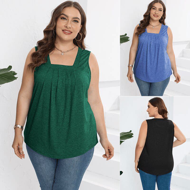 Plus size summer women Vest t-shirt L-5XL Loose T-shirt