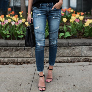 jeans Fashion elastic trousers 2022 pants ladies women 女裤