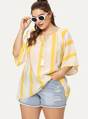 2021 Summer Plus Size Ladies Shirts Women Blouse Loose Tops