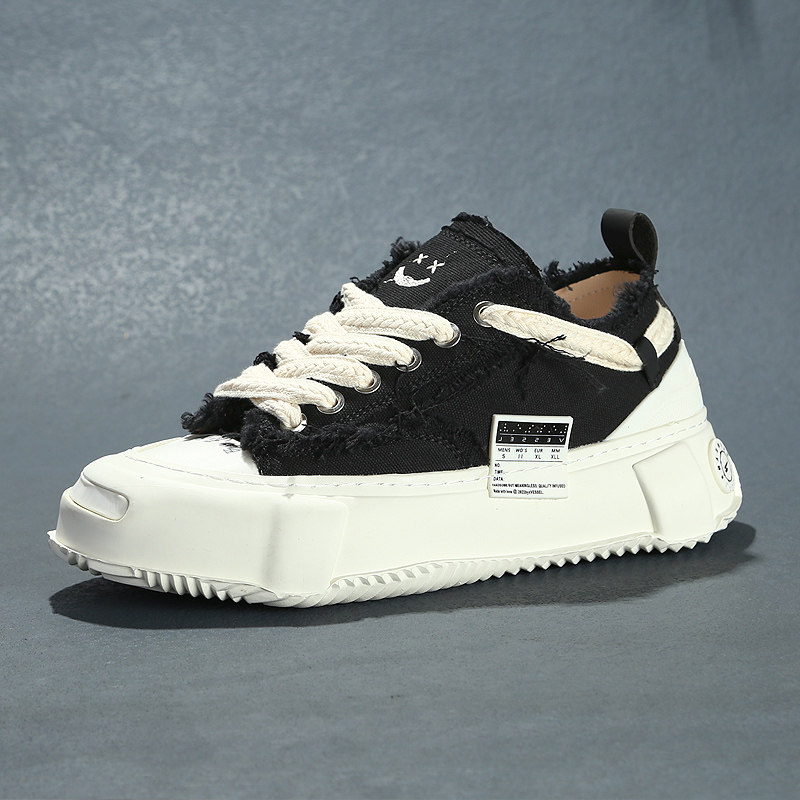 超火ins吴建豪开口笑厚底鞋小众高级感鞋帆布鞋男潮牌鞋子男款夏