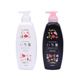 日本嘉娜宝樱花和草洗发水KracieICHIKAMI山茶花无硅480ml替330ml