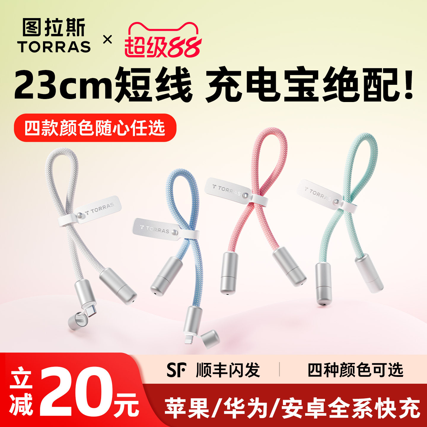 【小巧便携】图拉斯挂饰快充线图片