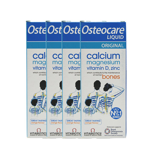 英国Osteocare钙镁锌VD液体钙液补钙200ml四瓶装