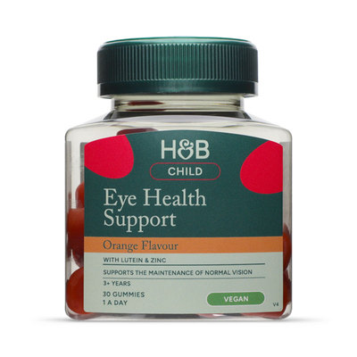 27年3月英国HB儿童版Holland Barrett叶黄素橘子味软糖30粒3岁+