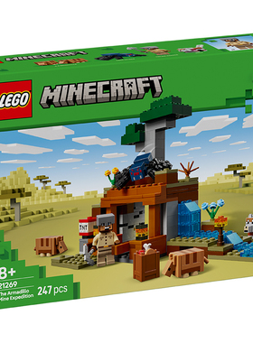 乐高我的世界21269犰狳矿洞探险男女孩儿童益智拼装积木玩具礼物