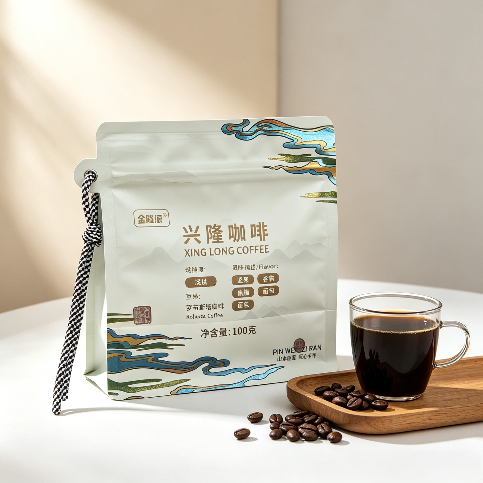 金隆源万宁兴隆咖啡豆100g中深度烘焙手冲南洋咖啡罗布斯塔豆