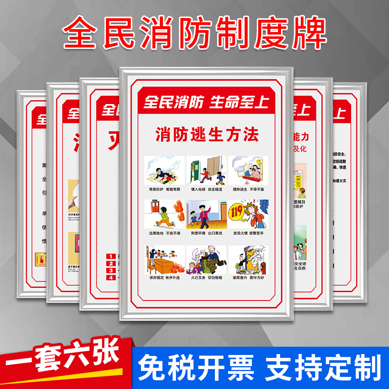 全民消防安全管理制度牌标识牌