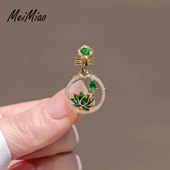 新中式 国风荷花胸针小众设计感琵琶别针气质胸花汉服旗袍衣服配饰