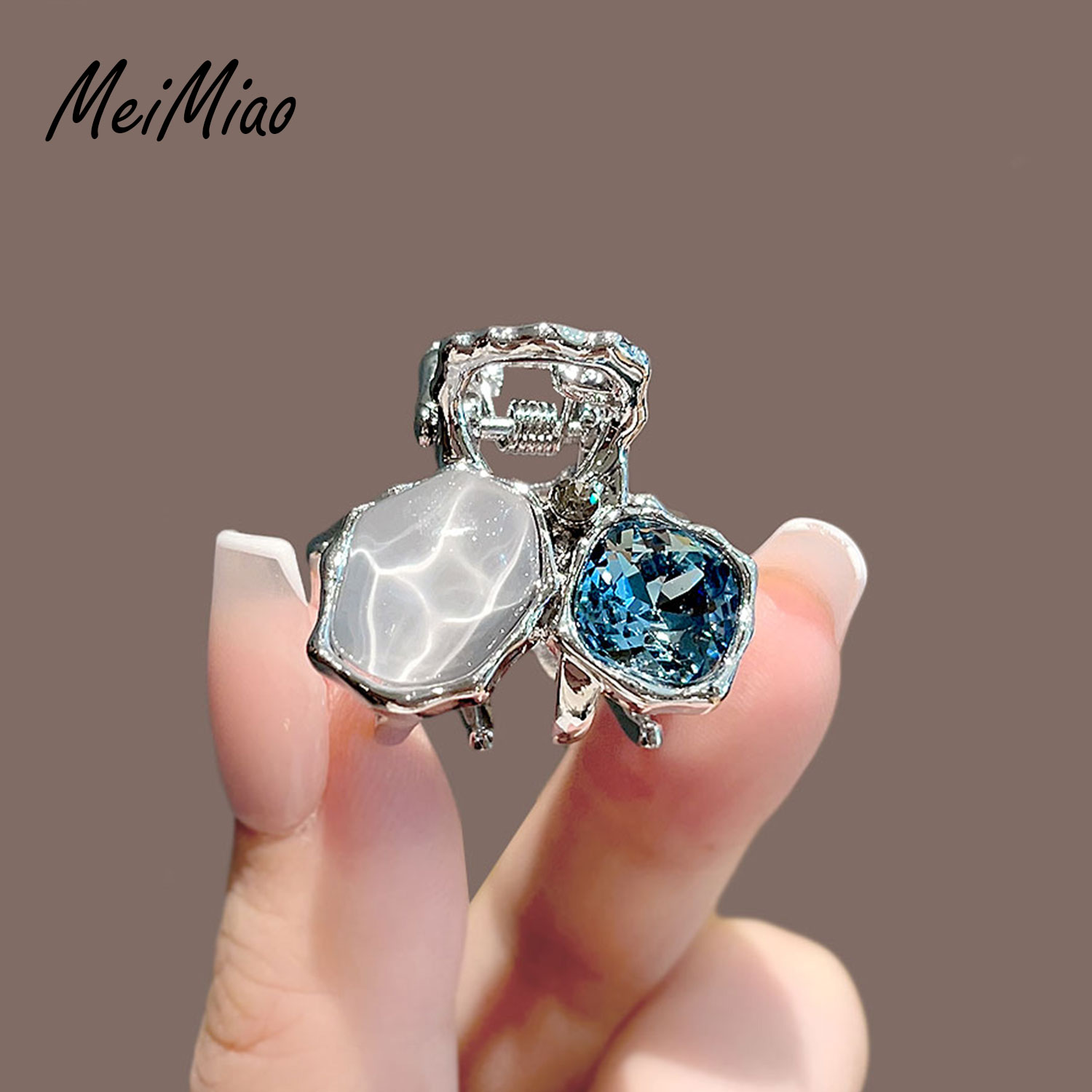 美苗~原创轻奢流光水晶小号抓夹