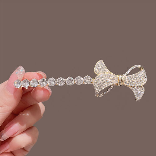 高端发夹~超闪蝴蝶结一字夹