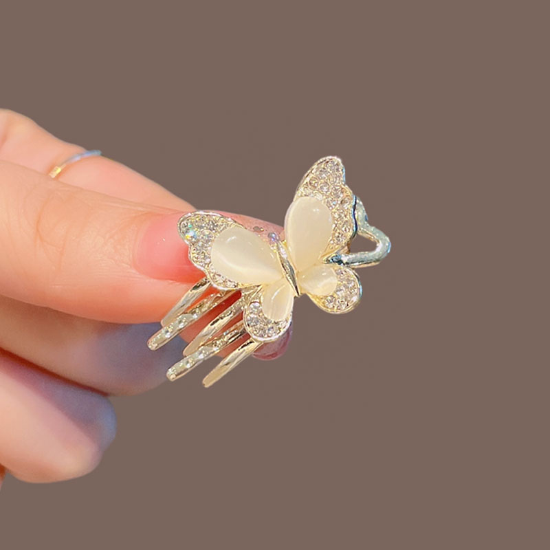 韩式ins发夹猫眼蝴蝶刘海侧边夹