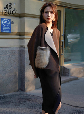 【IZUO颐着】羊绒牦牛绒短款金岛狐口袋定制限量外套时髦超年轻