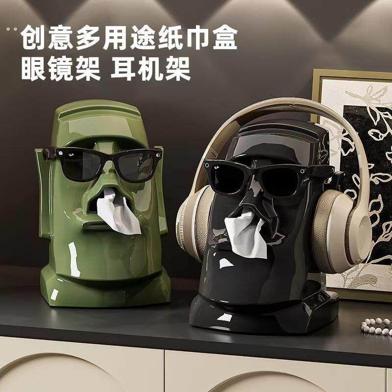 石像纸巾盒客厅轻奢高档创意家用茶几桌面餐巾纸收纳高级感抽纸盒,收纳整理,纸巾盒,淘宝优惠券,粉丝福利购,淘宝优惠卷