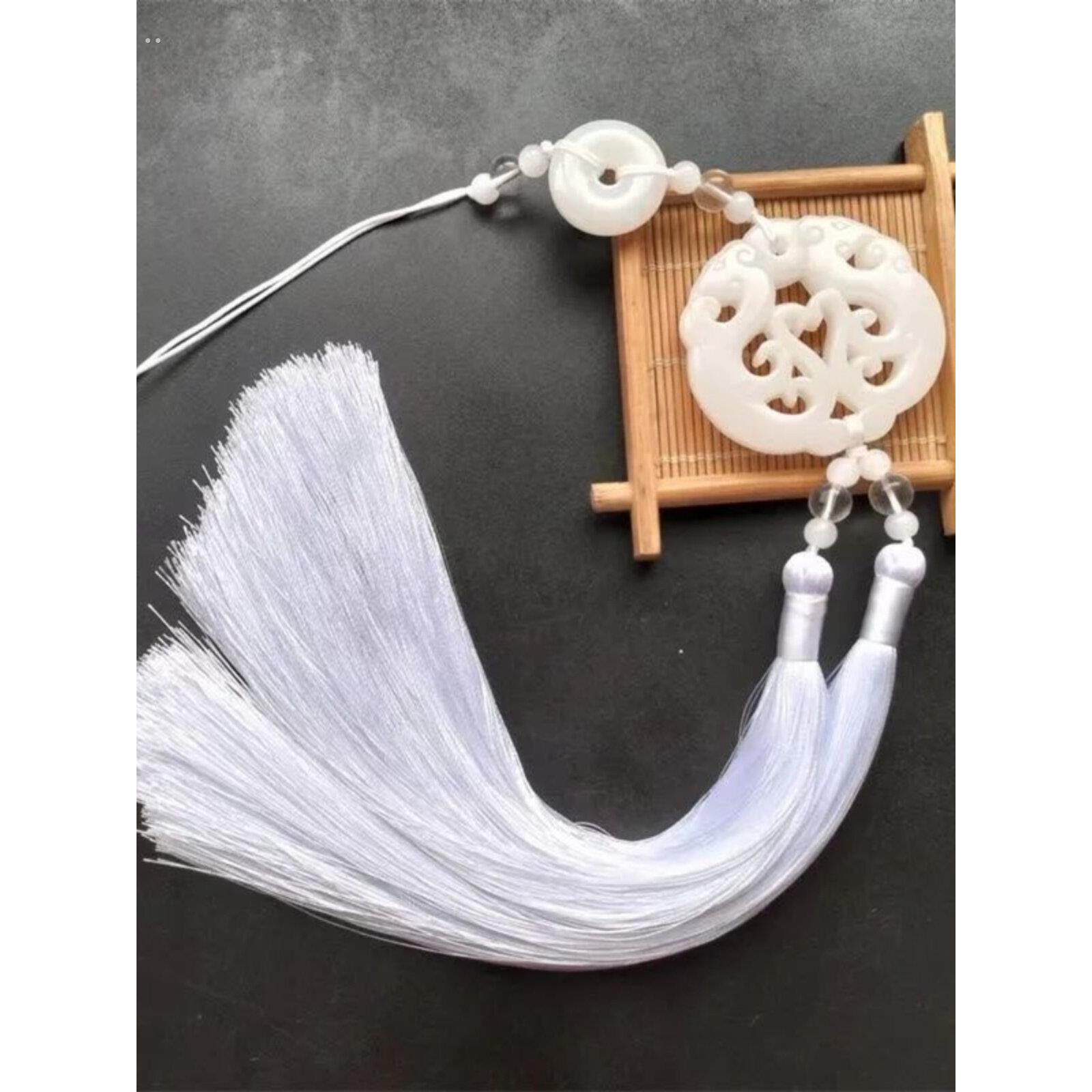 剑穗太极剑剑穗高档冰丝剑穗武术比赛专用不缠手剑穗加密流苏剑须