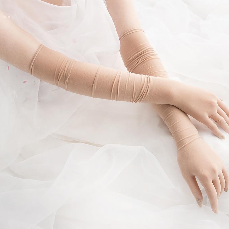 性感隐形透气手套丝袜手套丝滑五指超薄款无缝美肤长袖手套防勾丝