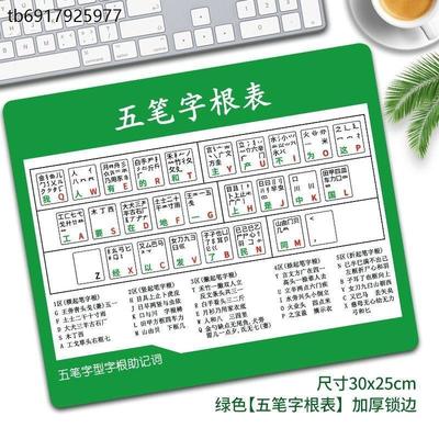 五笔字根鼠标垫初学创意根键盘图字型口诀打字助记表电脑鼠标垫
