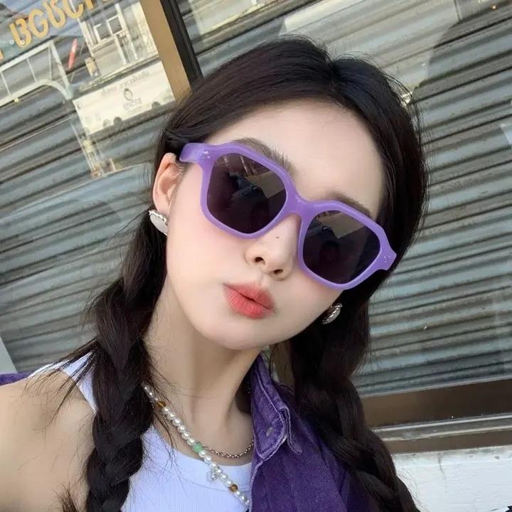 千禧风紫色y2k太阳眼镜女高级感欧美太阳眼镜2024新款夏天度假