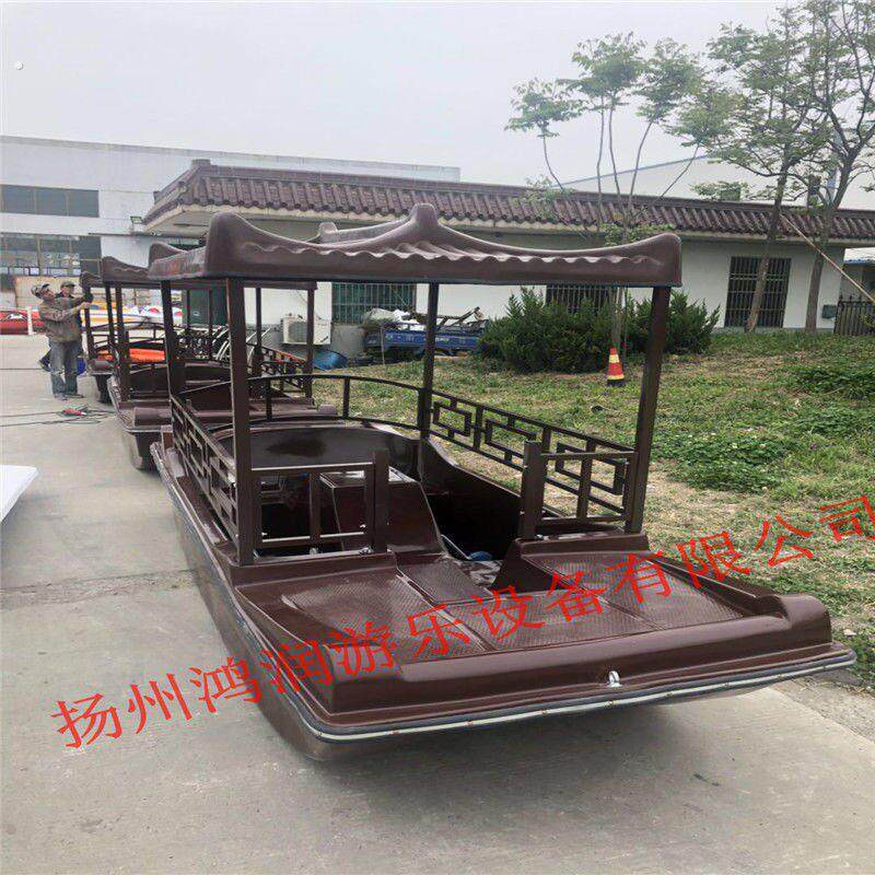 四人座仿古画舫脚踏船加宽户外景区专用脚蹬船多色古风加厚观光船