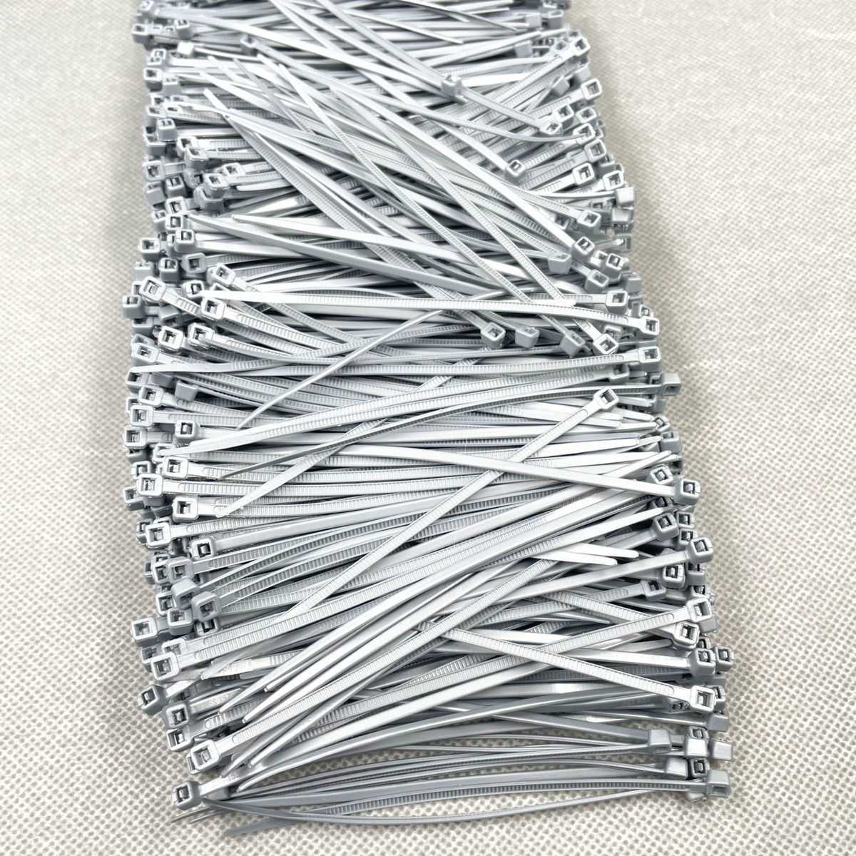 银灰色扎带3x100-5x300 1000根/包理线捆扎带自锁式尼龙扎带扣