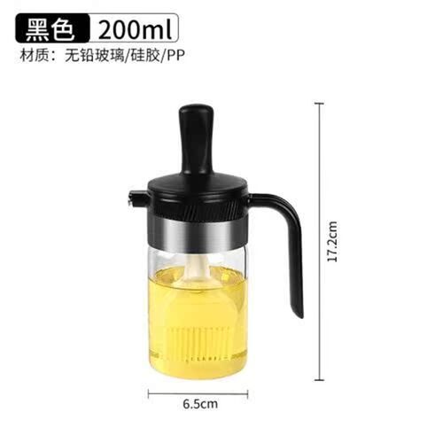 德系硅胶油刷油瓶一体玻璃油壶家用耐高温厨房烧烤专用工具小油壶