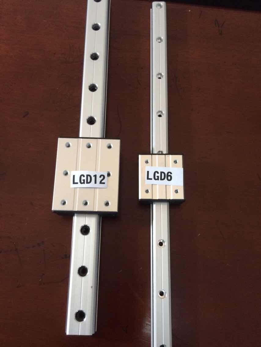 高精度外置双轴芯直线滚轮导轨 LGD12 /16 数控切割机摄影滑轨